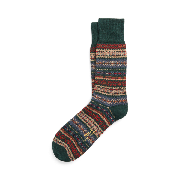 Hunter Green Fair Isle Wool-Blend Socks Polo Ralph Lauren 1