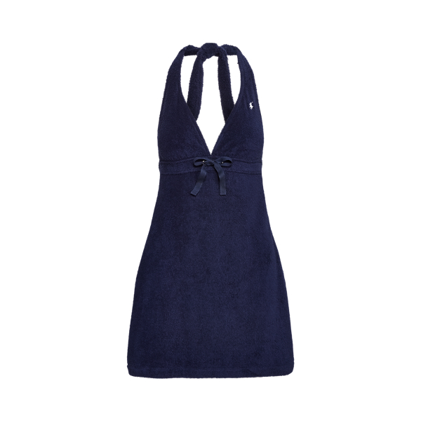 Frottee-Cover-up-Kleid mit Empire-Taille Polo Ralph Lauren in Navy 2