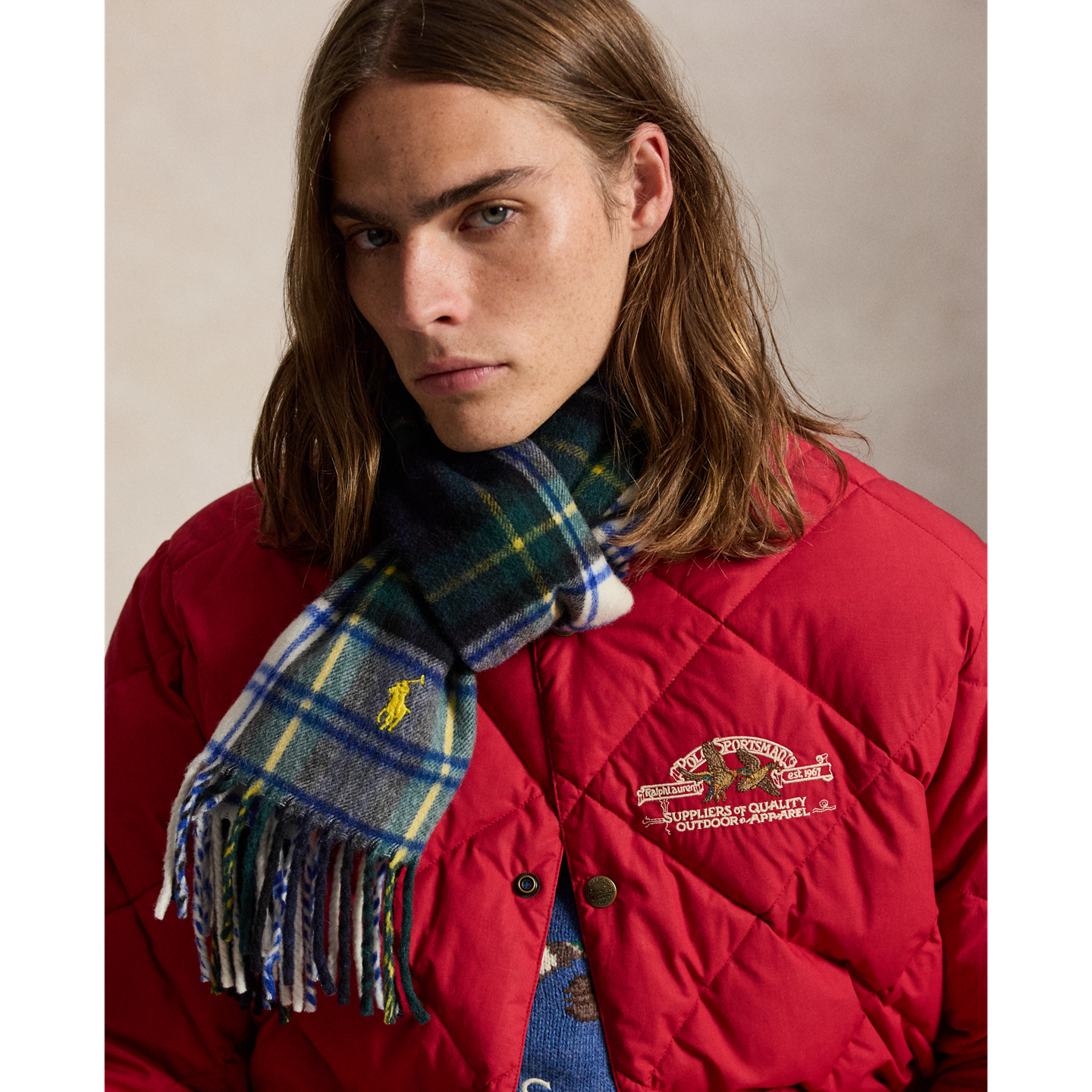 Мужской шарф Ralph Lauren Plaid Wool-Cashmere, цвет: Dress Gordon — фото 1
