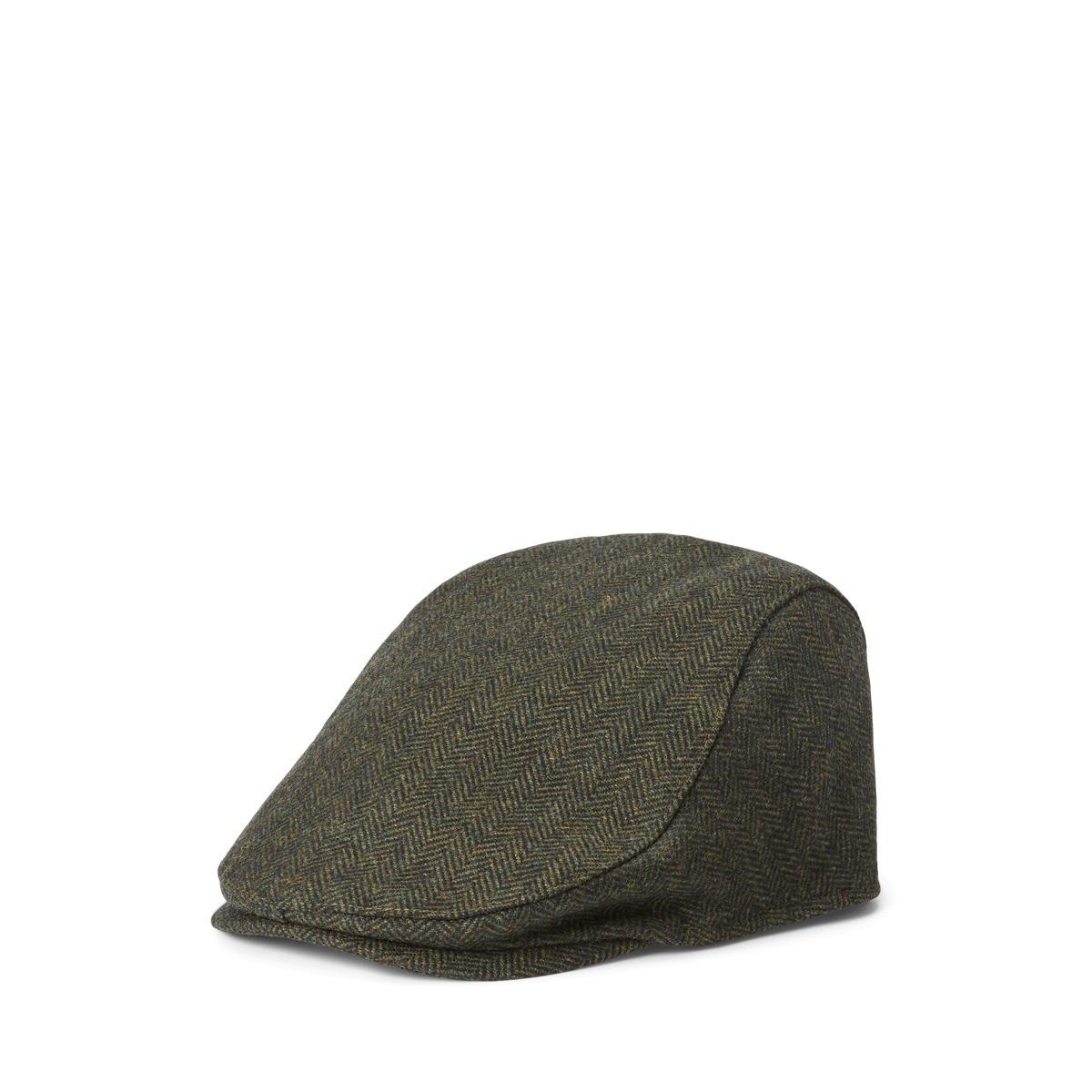 POLO RALPH LAUREN Men's Wool Houndstooth Flat Drive Driver on sale Hat Cap Lid OLIVE NWT