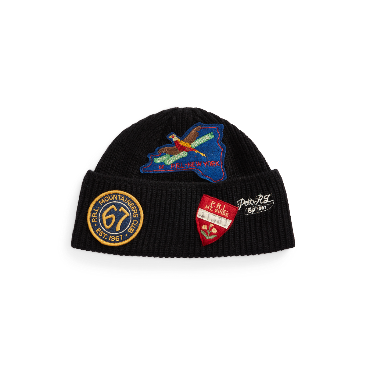 Patch Rib Knit Beanie