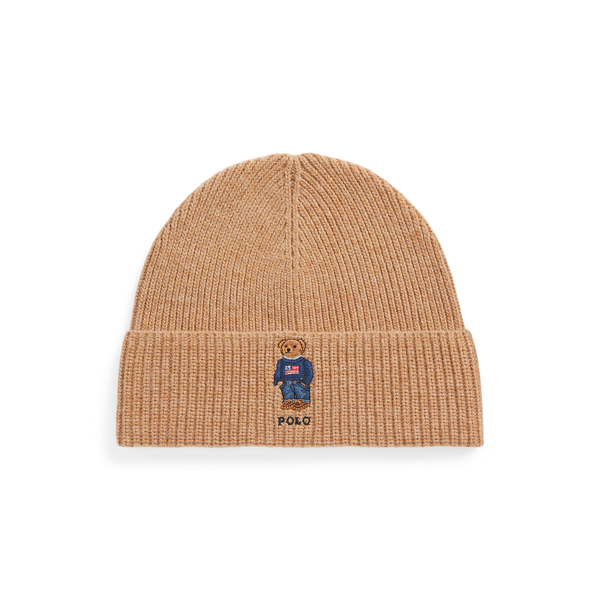 Camel Polo Bear Rib-Knit Beanie Polo Ralph Lauren 1