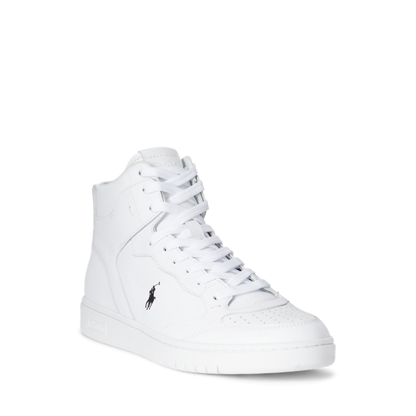 Hoher Leder-Sneaker Court Polo Ralph Lauren in Weiß/Schwarz 2