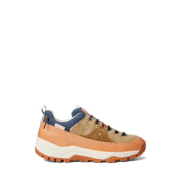 Harmon Leather and Denim Trainer Polo Ralph Lauren 1