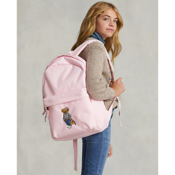 Carmel Pink Polo Bear Backpack Girls 7