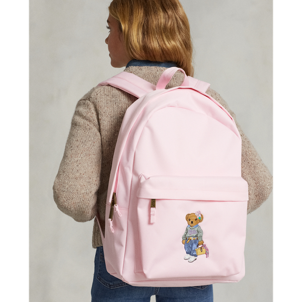 Carmel Pink Polo Bear Backpack Girls 8