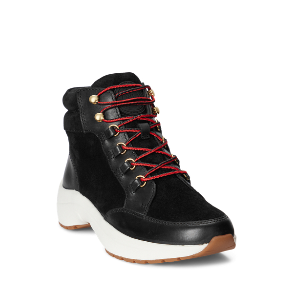 Black/Black Rylee Suede & Leather High-Top Sneaker Lauren 2