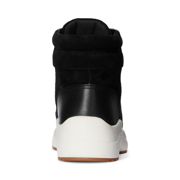 Black/Black Rylee Suede & Leather High-Top Sneaker Lauren 3