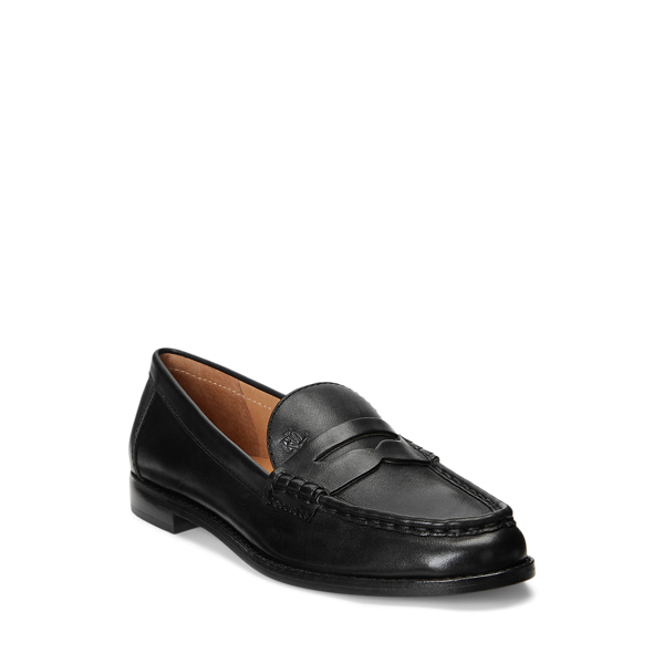 Wynnie Burnished Leather Loafer Ralph Lauren