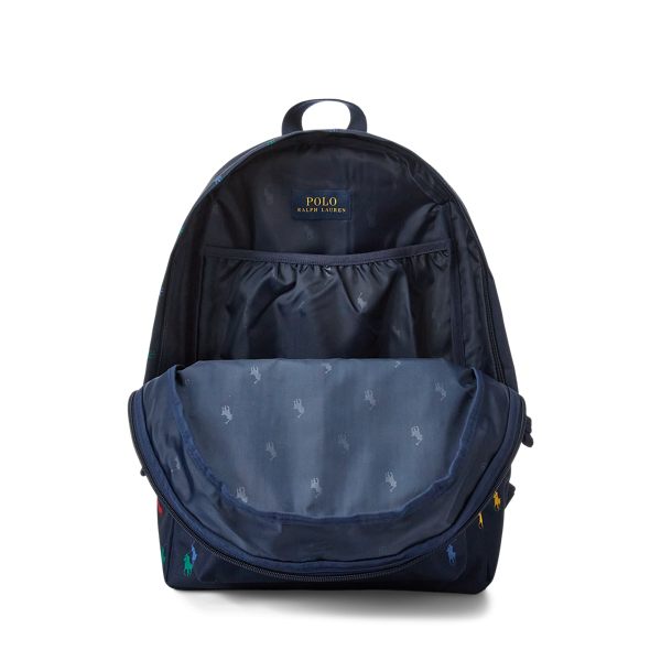 Kids Multi Pony Player Print Backpack outlet Color: Newport Navy