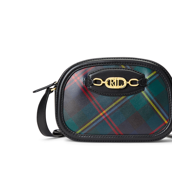Holiday Tartan/Black Plaid Leather Medium Jordynn Crossbody Lauren 6