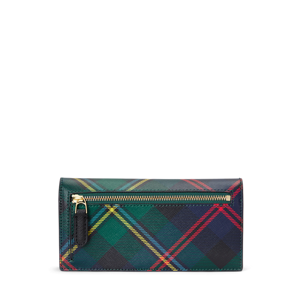 Holiday Tartan Plaid Crosshatch Leather Slim Wallet Lauren 2