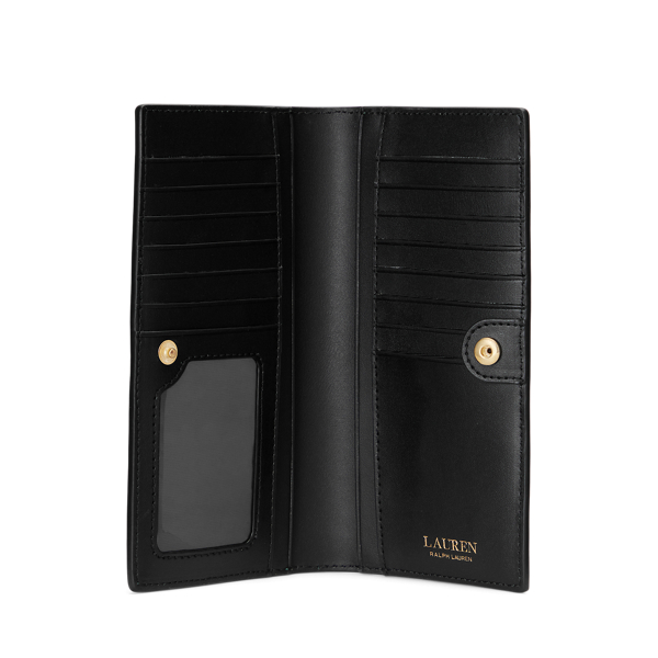 Holiday Tartan Plaid Crosshatch Leather Slim Wallet Lauren 3