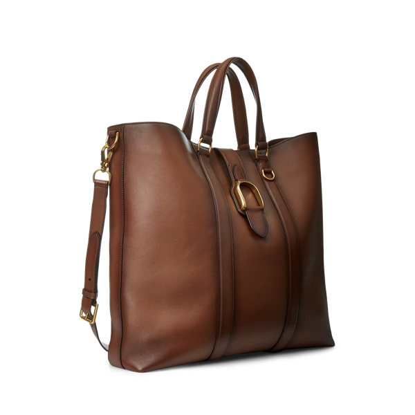 Polo ralph lauren leather lennox tote store
