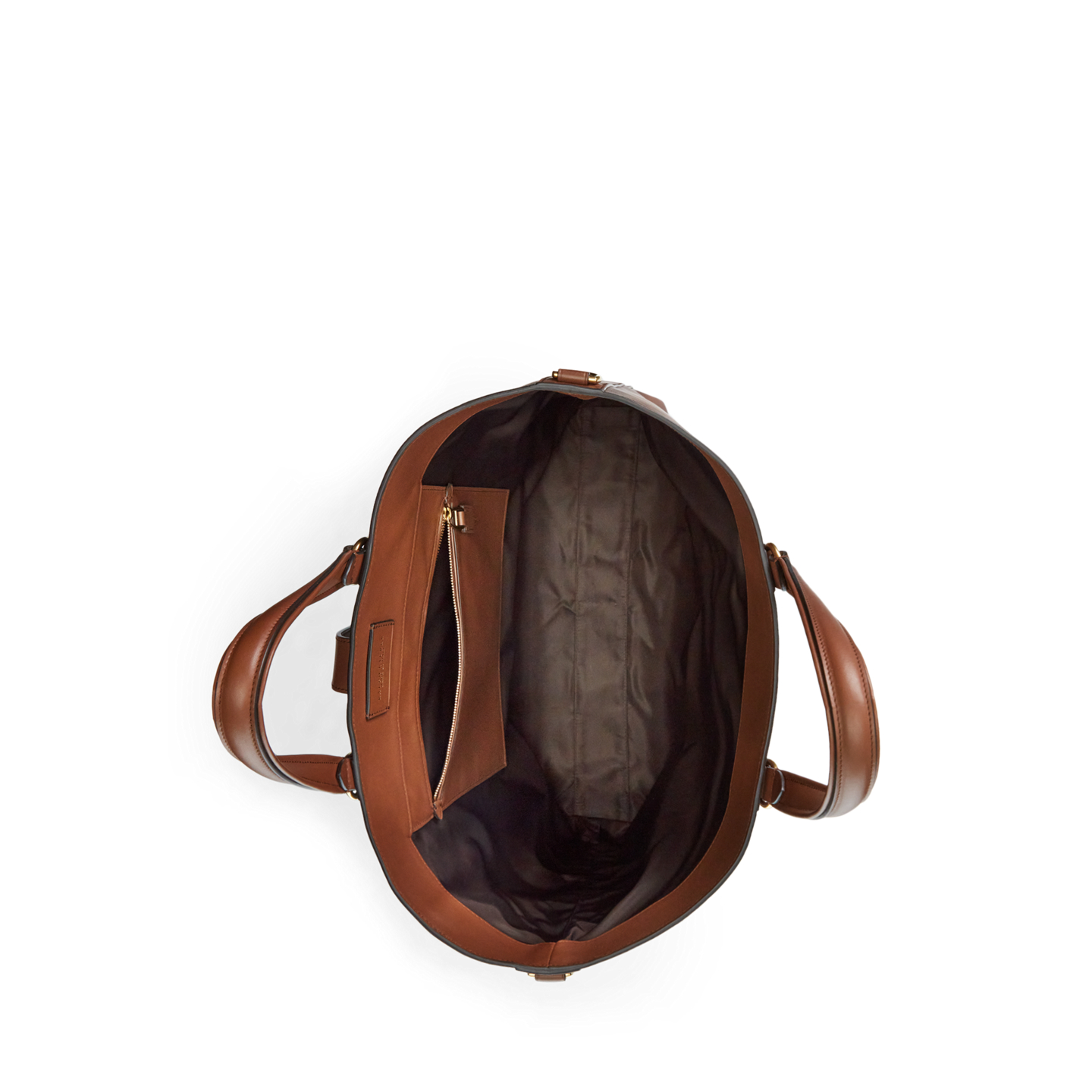 Мужская сумка Ralph Lauren Welington Burnished Calfskin Tote, цвет: Коричневый / Каштановый — фото 2