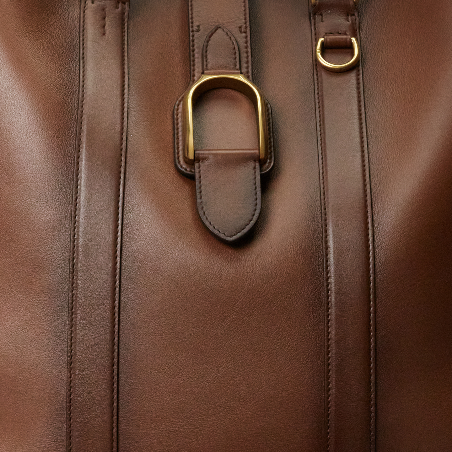 Мужская сумка Ralph Lauren Welington Burnished Calfskin Tote, цвет: Коричневый / Каштановый — фото 4
