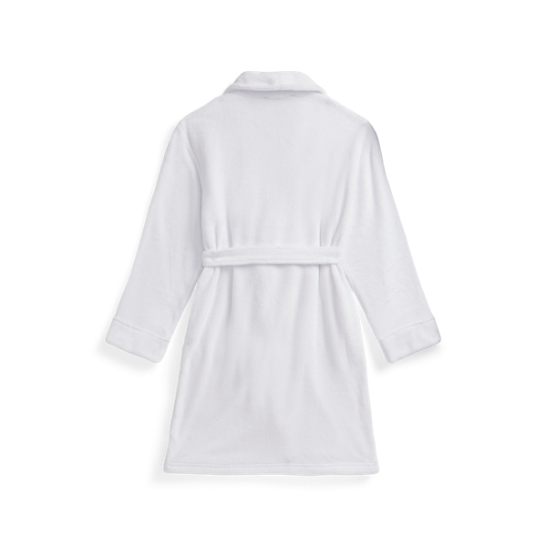 White Polo Bear Terry Robe Boys 8-20 2