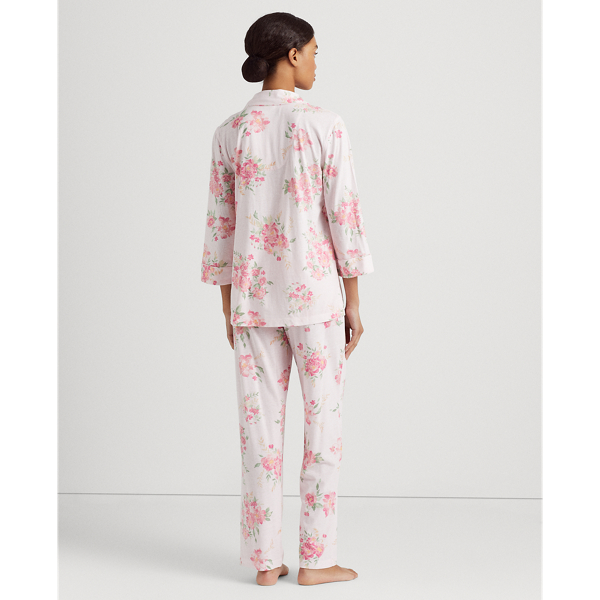Pink Floral Floral Jersey Pajama Set Lauren Petite 5