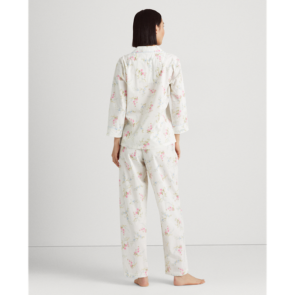 Ivory Floral Floral Poplin Sleep Set Lauren 5