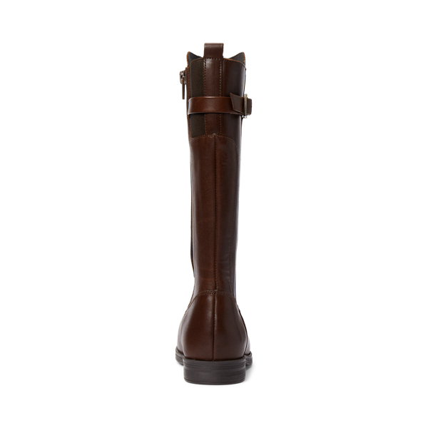 Brown Burnished Leather Leather Riding Boot Child 3