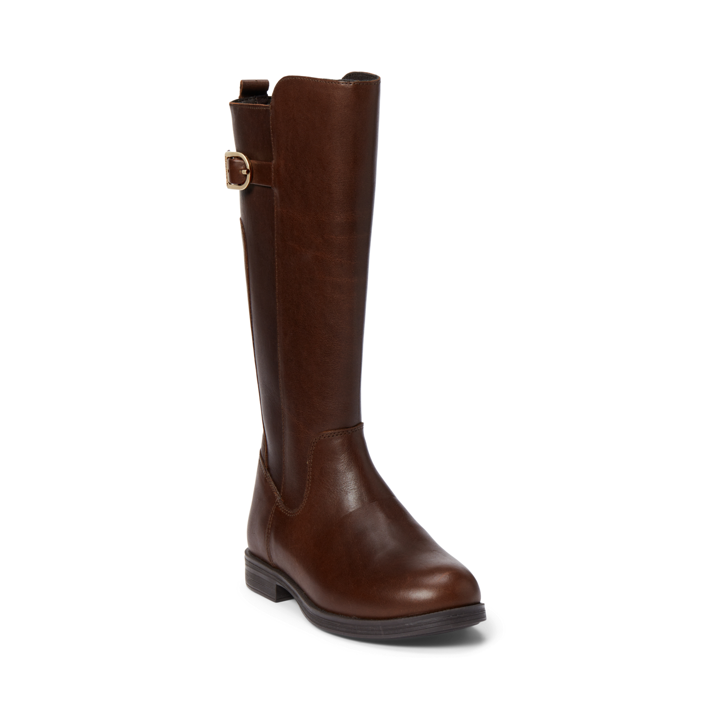 Детские ботинки Ralph Lauren Leather Riding, цвет: Коричневый кожаный — фото 1