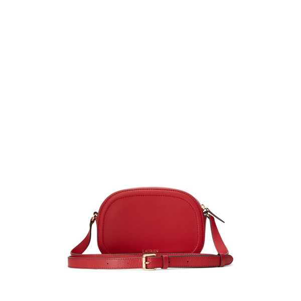 Red Leather Medium Jordynn Crossbody Bag Lauren 4