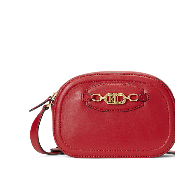 Red Leather Medium Jordynn Crossbody Bag Lauren 6