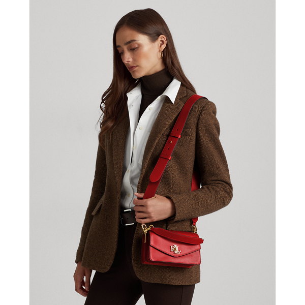 Kleine Umh&auml;ngetasche Tayler aus Leder Lauren in Rl Red 6