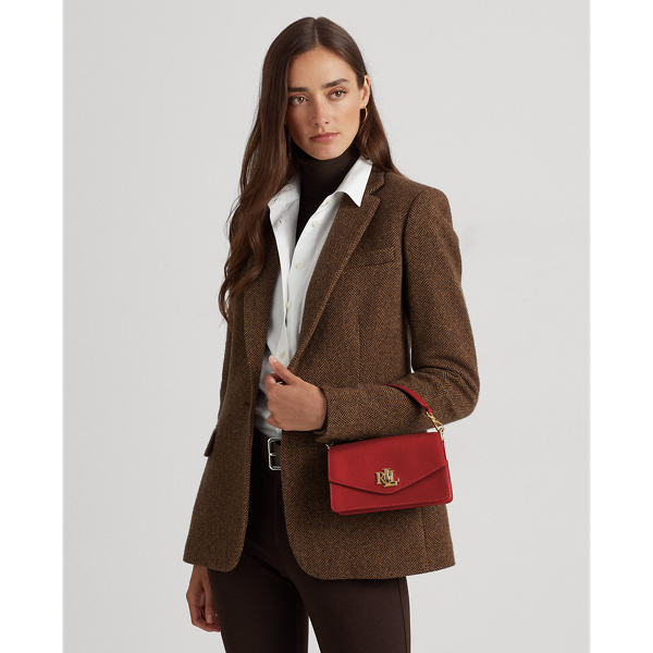Kleine Umh&auml;ngetasche Tayler aus Leder Lauren in Rl Red 7