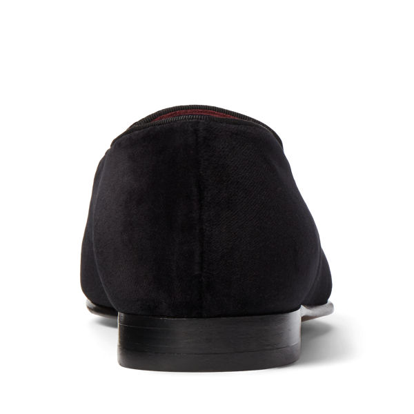 Chaussons Alonzo brod&eacute;s en velours Ralph Lauren Collection en Black 3