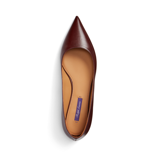 Ballerines Kendrya en vachette Ralph Lauren Collection en Bordeaux 4