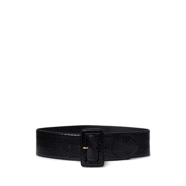 Schlangenlederg&uuml;rtel mit Trench-Schnalle Ralph Lauren Collection in 1
