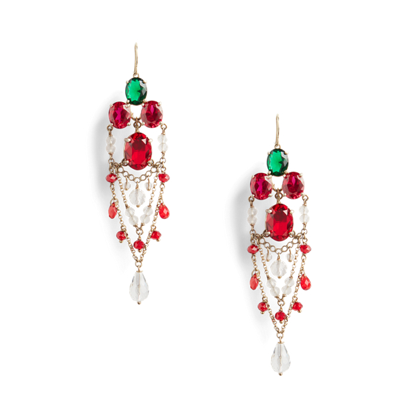 Multi Crystal Chandelier Earrings