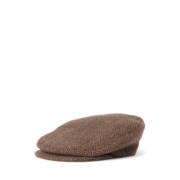 Casquette newsboy en laine &agrave; chevrons