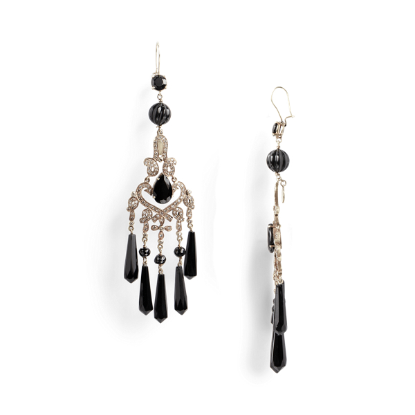 Antique Brass Crystal Chandelier Earrings Ralph Lauren Collection 2