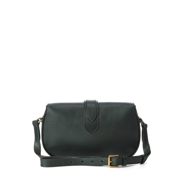 Polierte Leder-Schultertasche Welington Ralph Lauren Collection in Gr&uuml;n 4