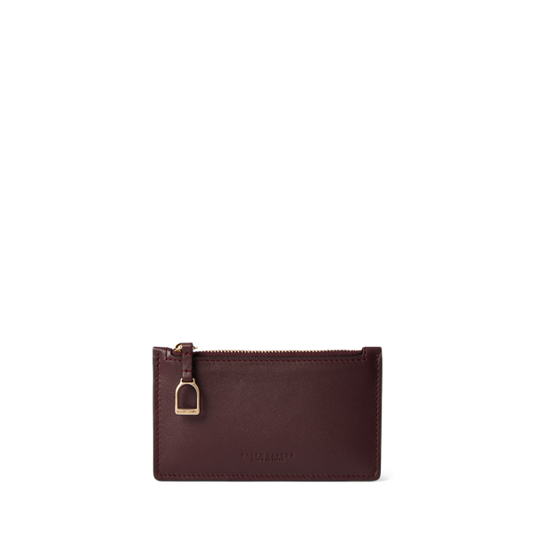 Porta-cart&otilde;es fecho Welington em couro Ralph Lauren Collection em 1