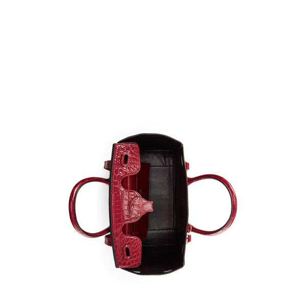 Deep Red Soft Ricky 33 Alligator Bag Ralph Lauren Collection 5