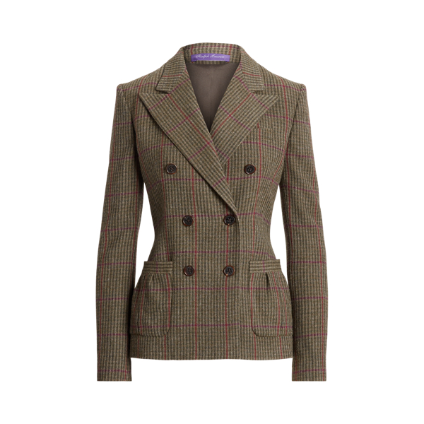 Fedya Checked Plaid Tweed Jacket Ralph Lauren Collection 1
