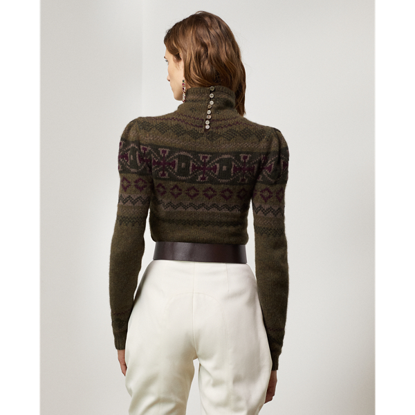 Thicket Multi Intarsia-Knit Mockneck Jumper Ralph Lauren Collection 5