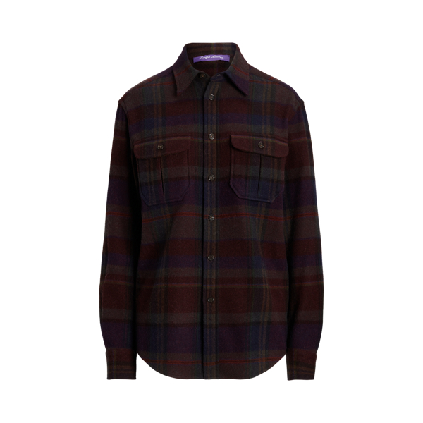 Alycia Plaid Wool Shirt Ralph Lauren Collection 1