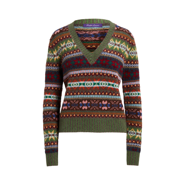 Ibex Multi Intarsia-Knit V-Neck Jumper Ralph Lauren Collection 2