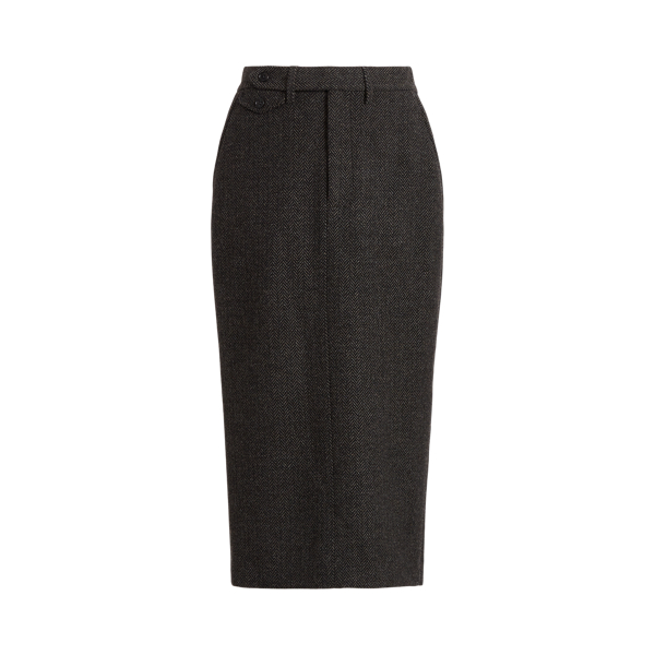 Mychele Wool Herringbone Skirt Ralph Lauren Collection 1