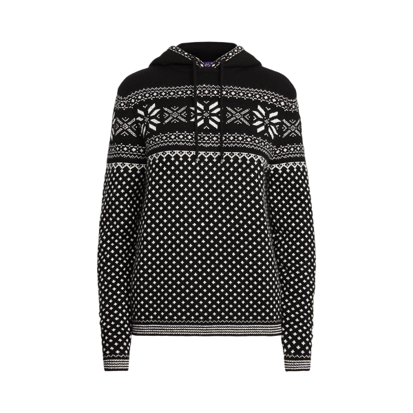 Kaschmir-Jacquard-Kapuzenpullover Ralph Lauren Collection in 1