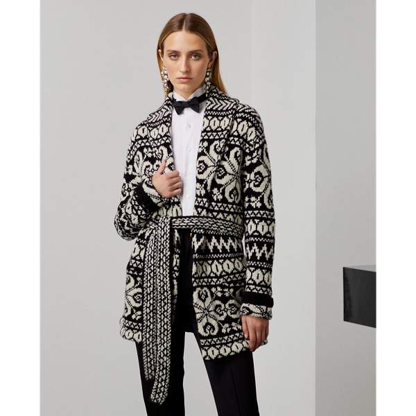 Ralph lauren black shawl collar cardigan best sale