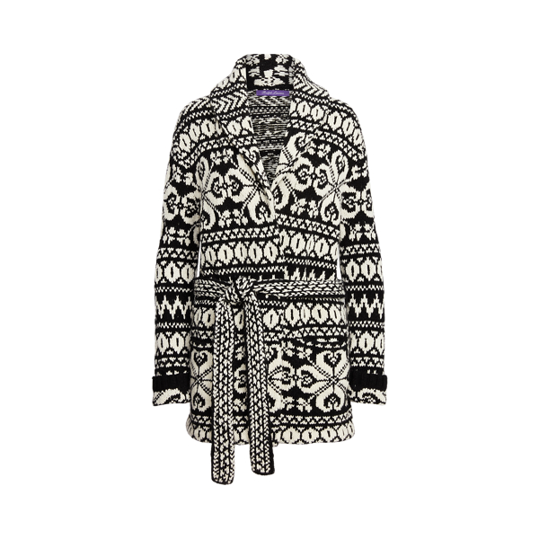Kasjmier jacquard vest met sjaalkraag Ralph Lauren Collection in 1