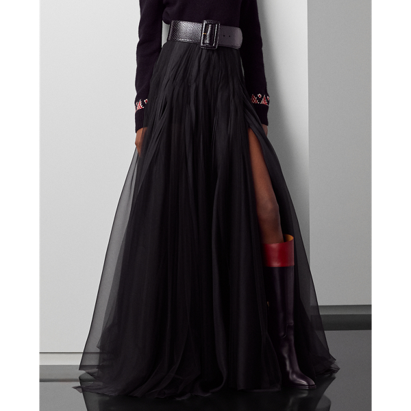 Black Sylvia Tulle Maxiskirt Ralph Lauren Collection 4