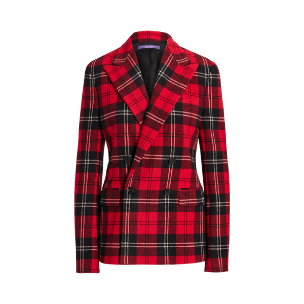 Kellin Plaid Wool-Blend Twill Jacket Ralph Lauren Collection 1