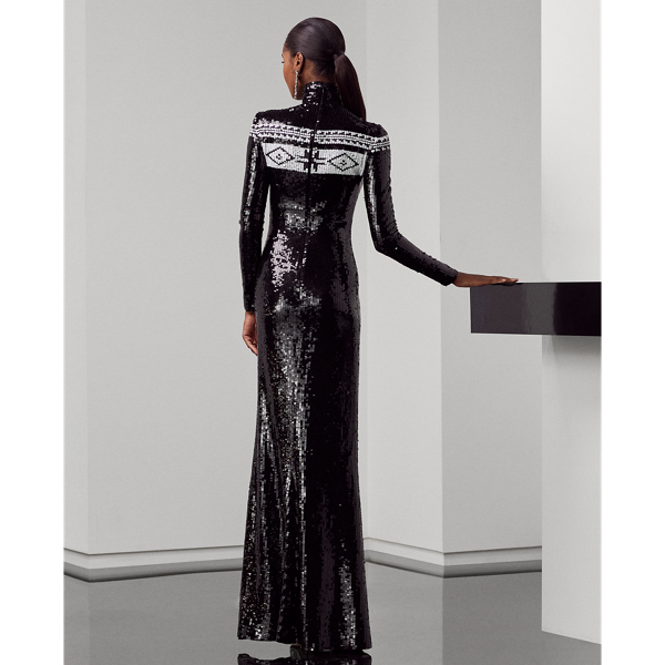 Rosalia avondjurk met versiering Ralph Lauren Collection in Zwart 5
