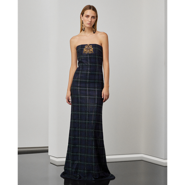 Ralph lauren evening dress navy hotsell